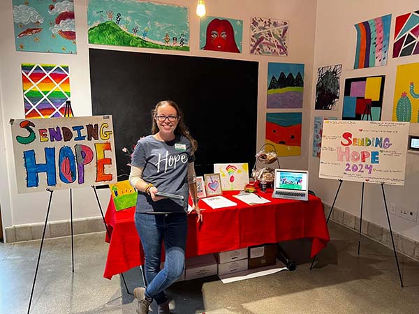 Sending Hope Ohio table at the Spring Community Service Social