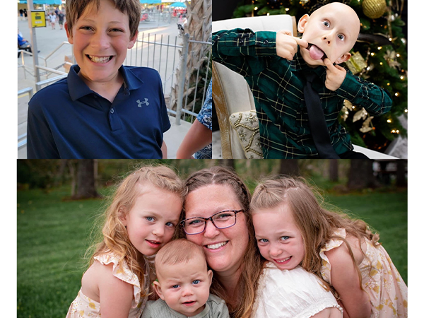 A collage of children Sending Hope Ohio has supported