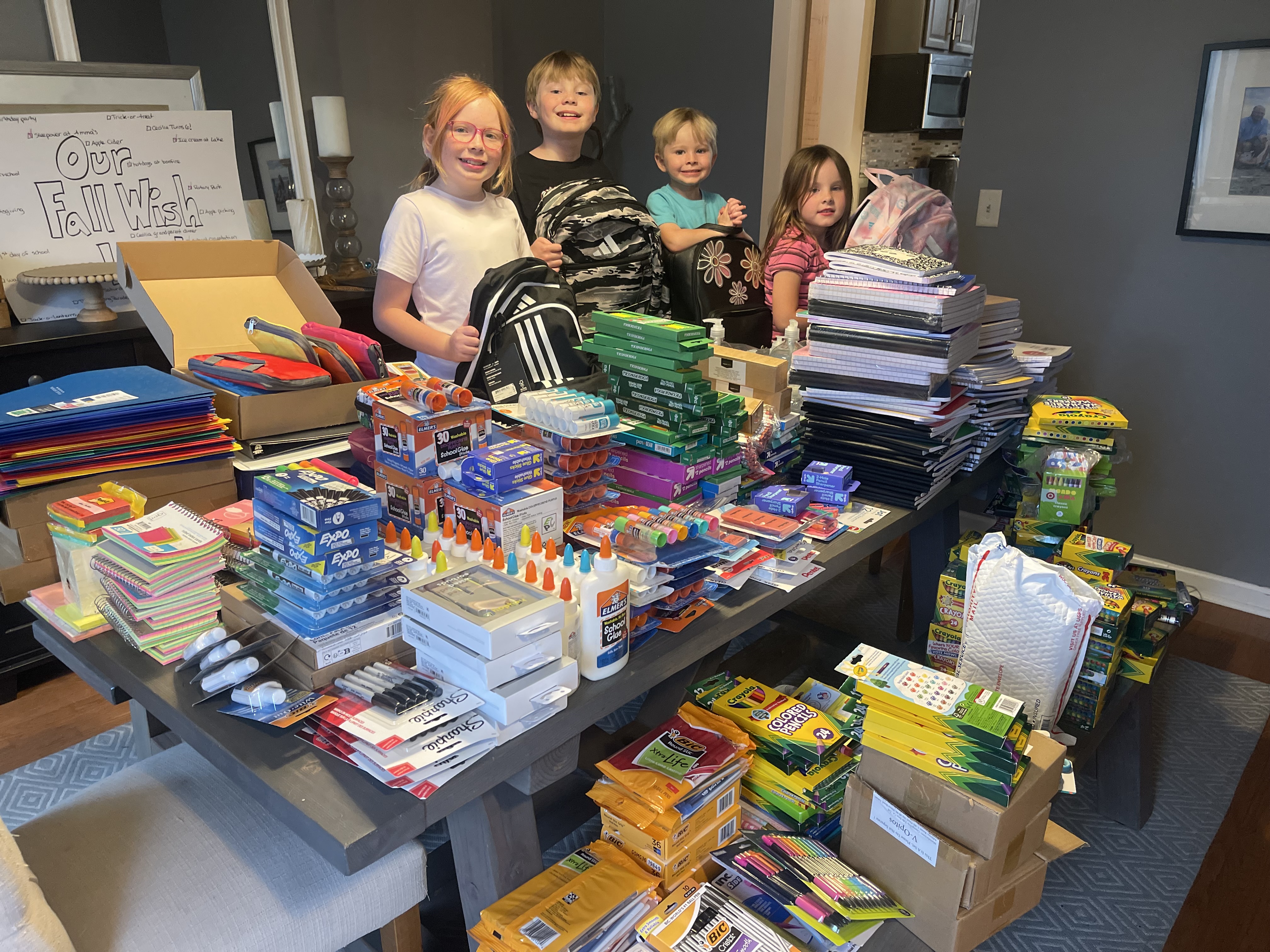 Collecting School Supplies for Local Children in Need ad