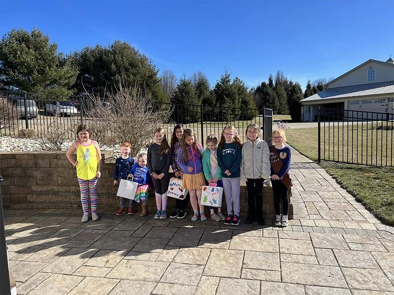 BIRTHDAY KITS FOR THE FOOD BANK local Girl Scout troop