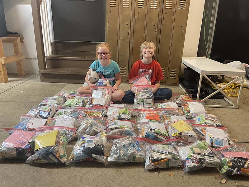 Toiletry Bags and Food for Local Homeless